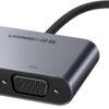 UGREEN CM162-50505 USB-C to HDMI + VGA +USB 3.0 Adapter with 100W PD - Space Gray