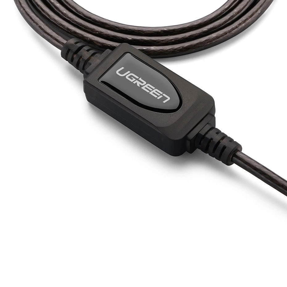 UGREEN Active Cable USB 2.0 Extension Cable 480 Mbps 10 Metres Black (US121 10321) - Image 2