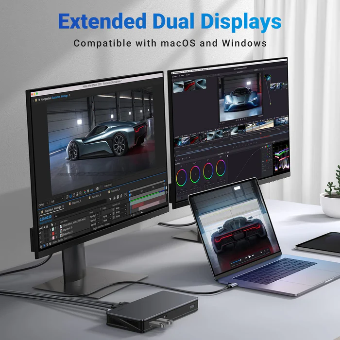 UGREEN USB-C Multi-Function 9-In-1 Docking Station - CM615 90912 - Image 4